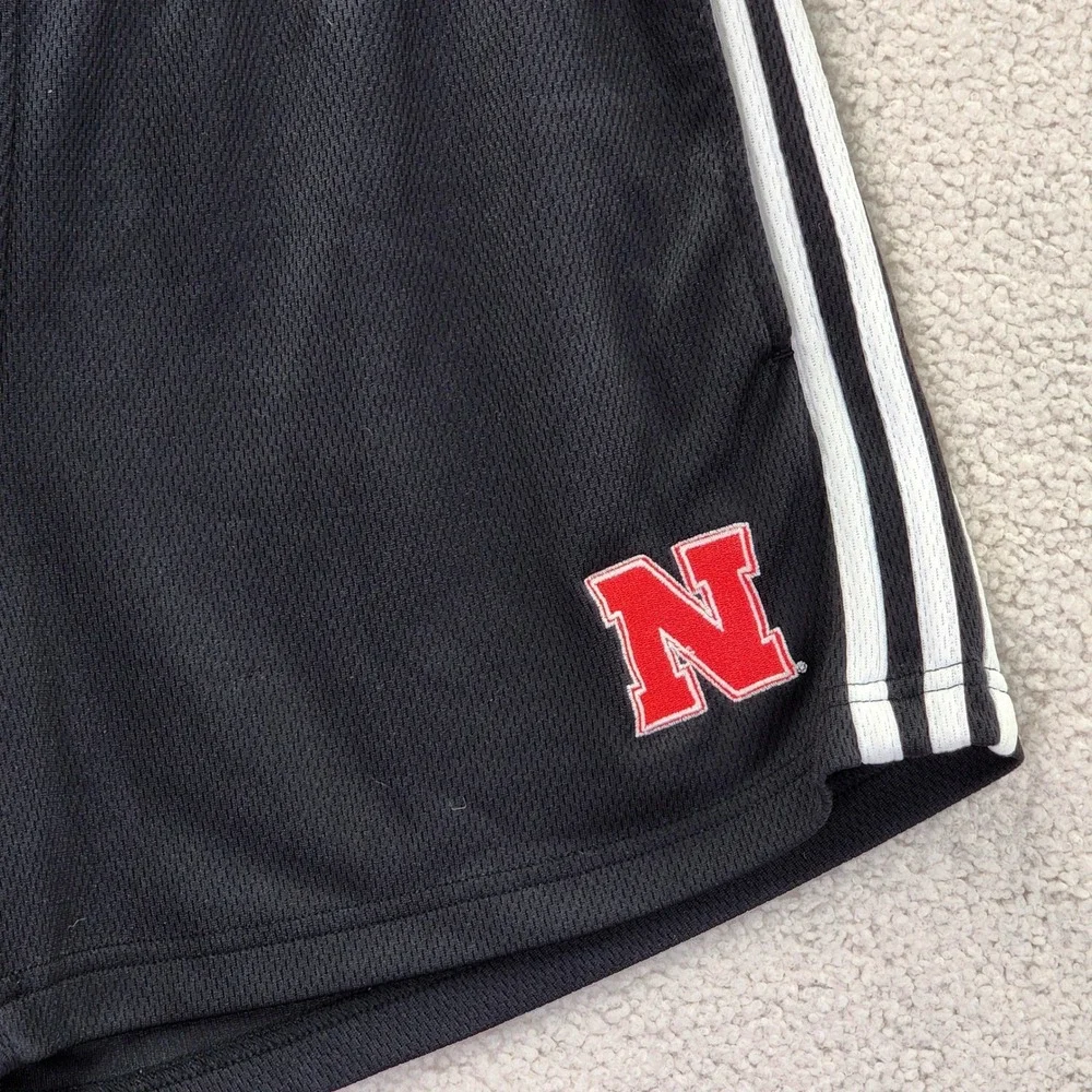 Adidas Nebraska Huskers‎ Mesh Shorts Mens Medium Black Climalite Athletic Team